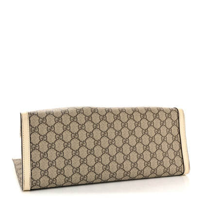 Gucci GG Supreme Monogram Medium Padlock Tote White 4 of 12