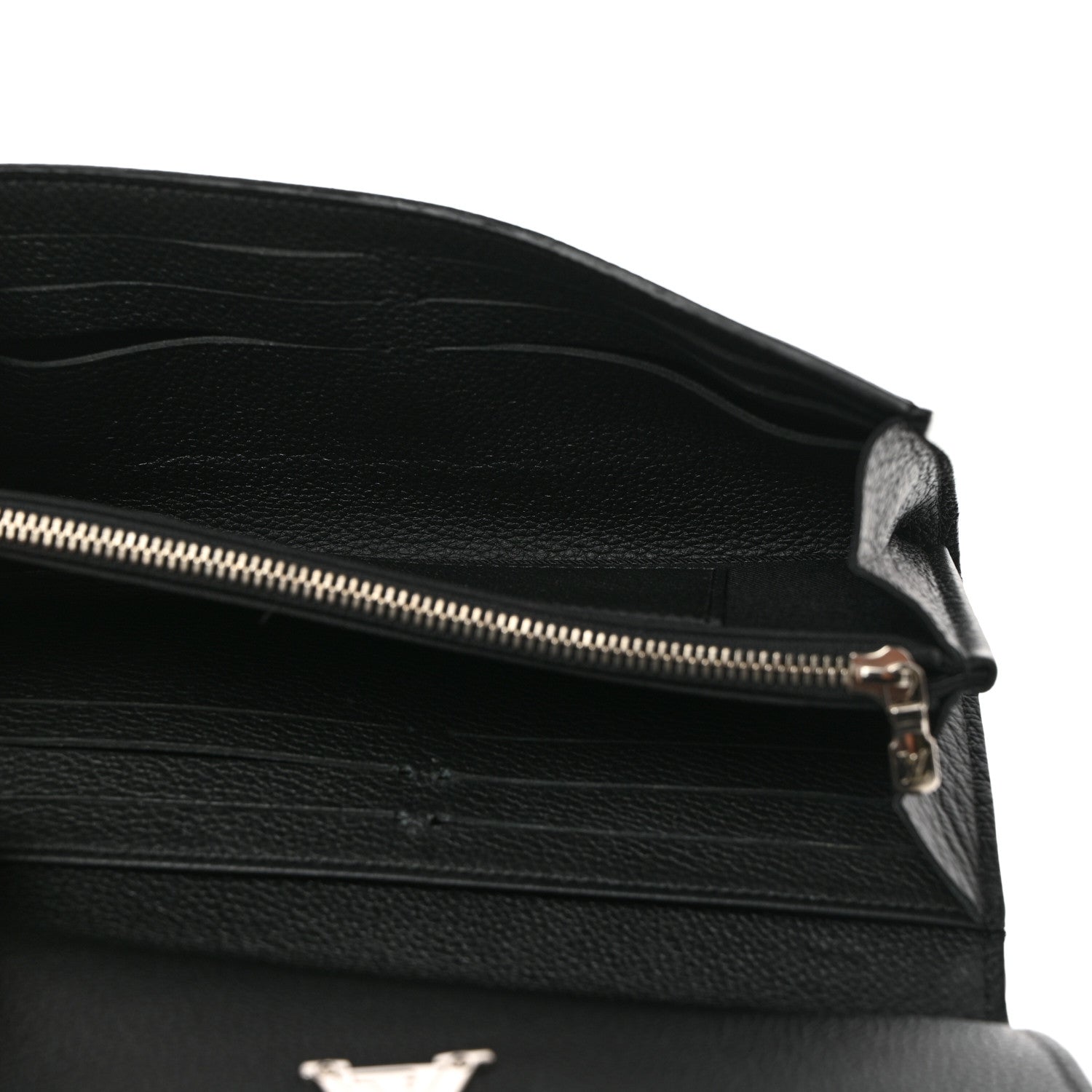 Louis Vuitton Calfskin Lockme II Wallet Black 5 of 8