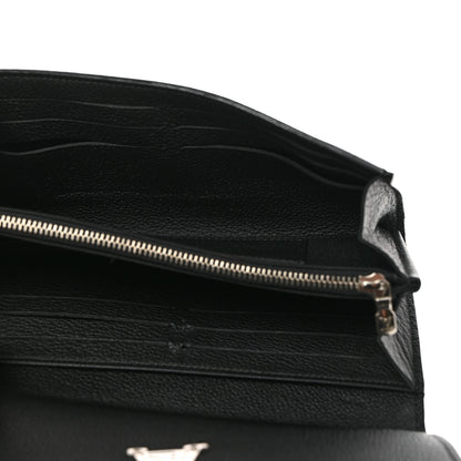Louis Vuitton Calfskin Lockme II Wallet Black 5 of 8