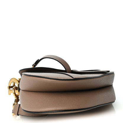 Christian Dior Grained Calfskin Saddle Bag With Strap Warm Taupe 4 of 10