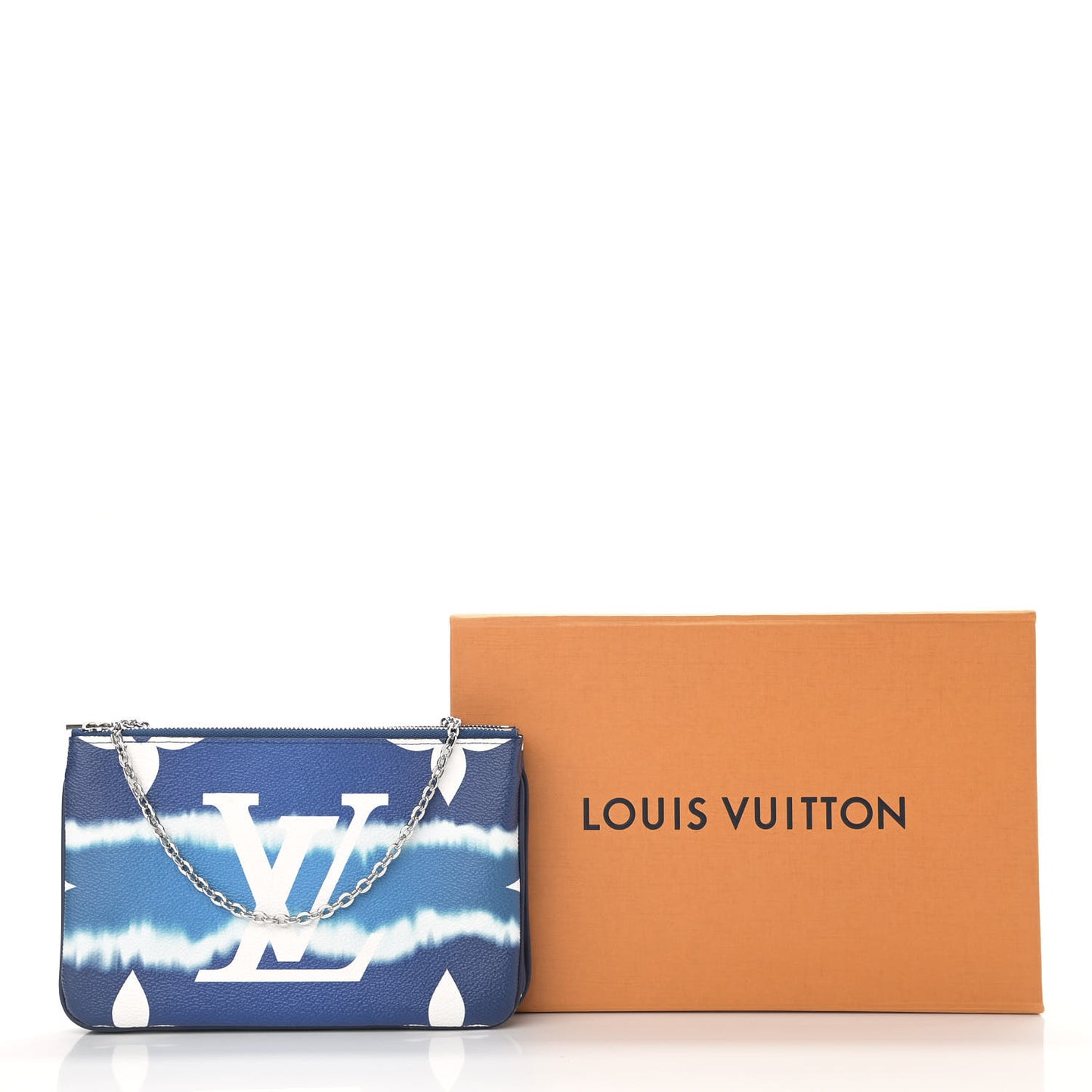 Monogram Giant Escale Double Zip Pochette Blue
