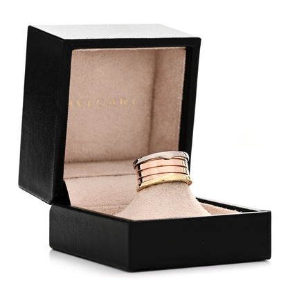 Bulgari 18K Rose White Yellow Gold B.Zero1 Four-Band Ring 51 5.75 7 of 7