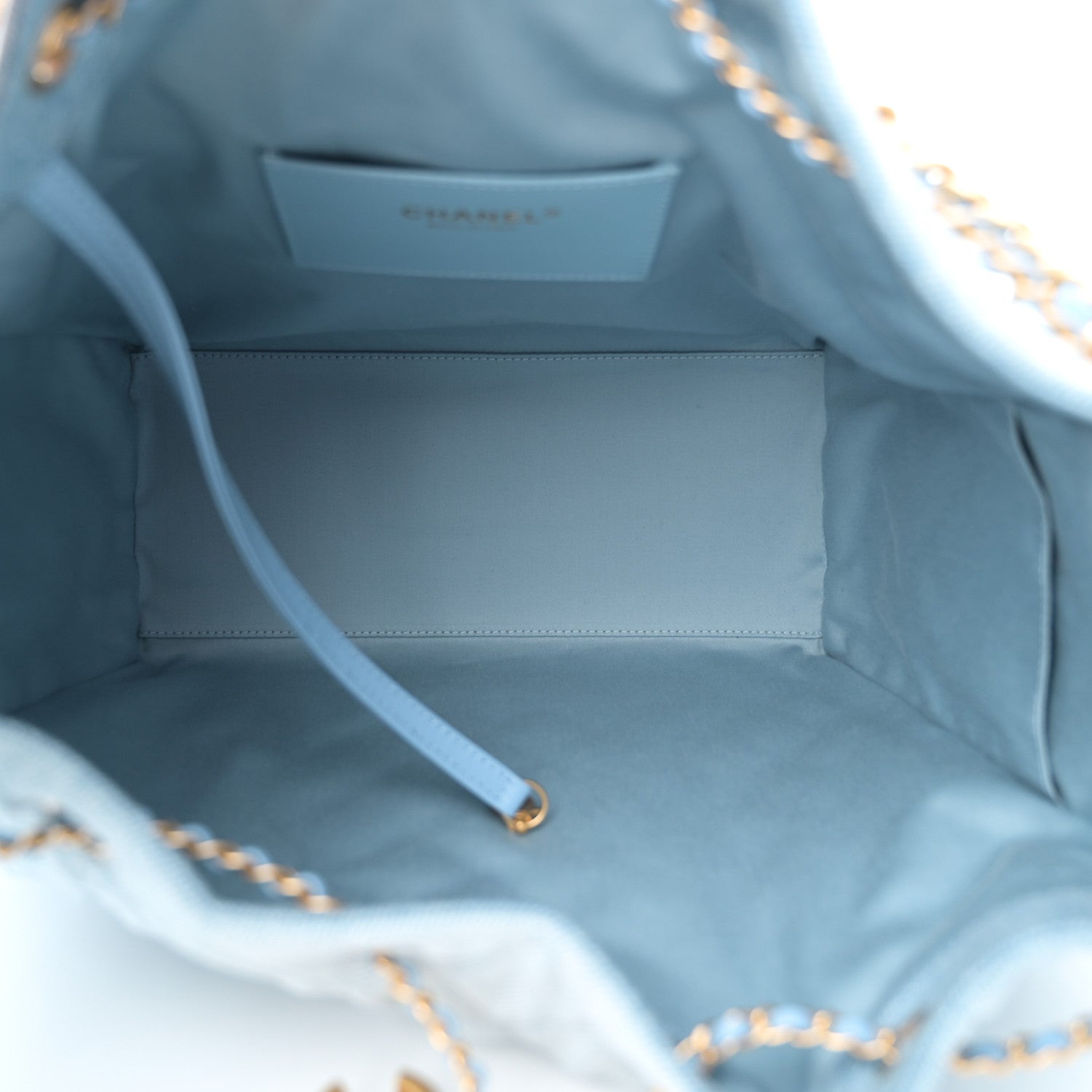 Chanel Washed Denim Quilted Medium Chanel 25 Handbag Blue 6 of 11