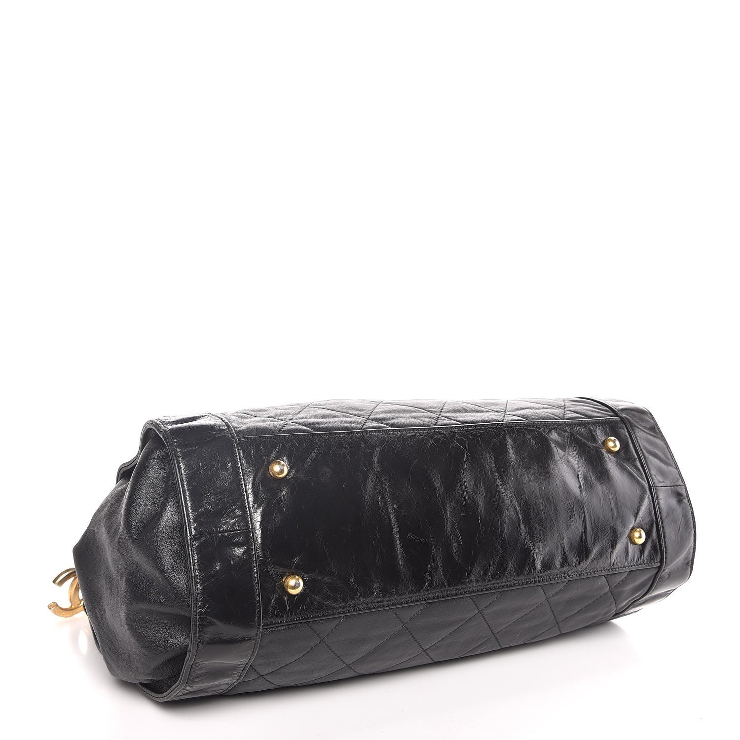 Chanel Calfskin Quilted Small In The Mix Shopping Tote Black 4 of 7