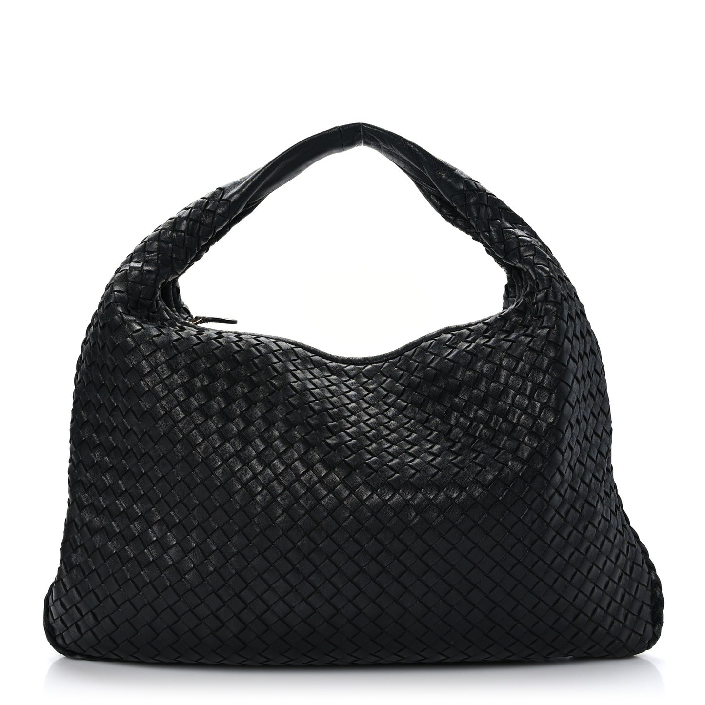 Nappa Intrecciato Medium Veneta Hobo Black