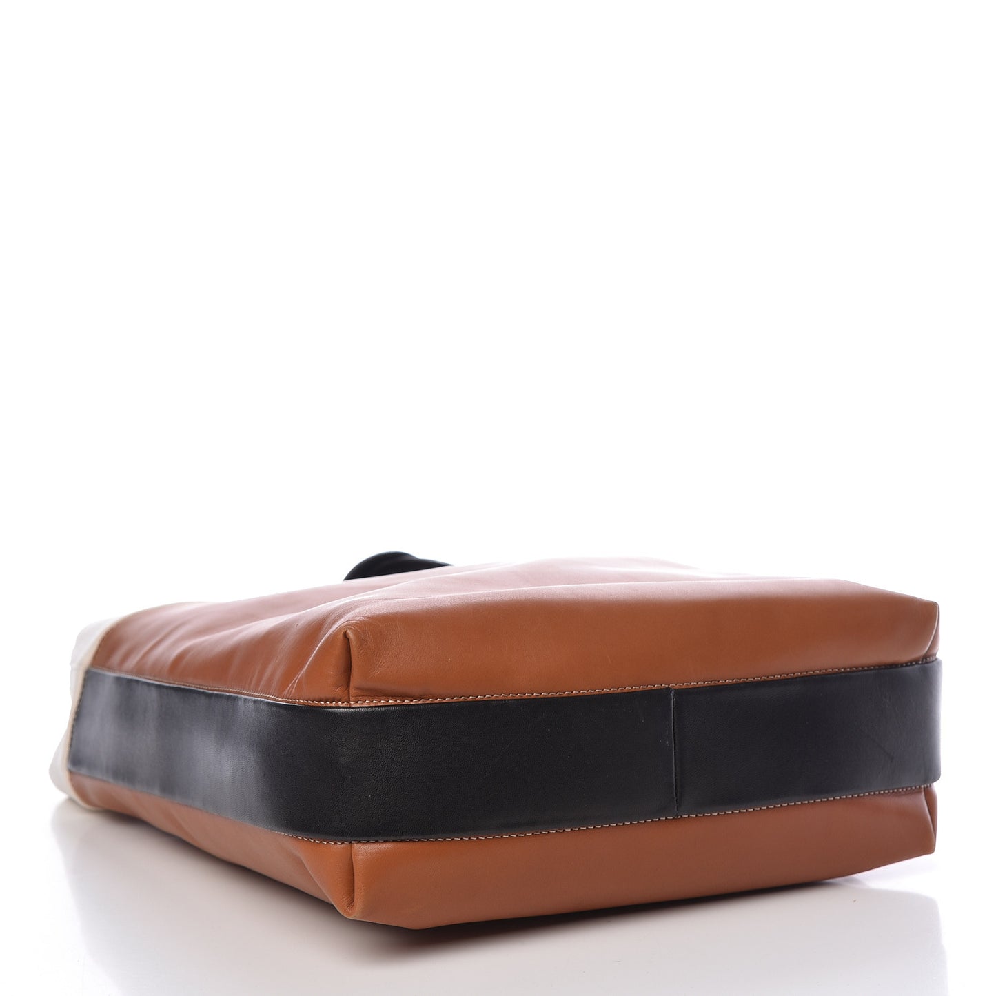 Lambskin Calfskin Band Twisted Cabas Tan