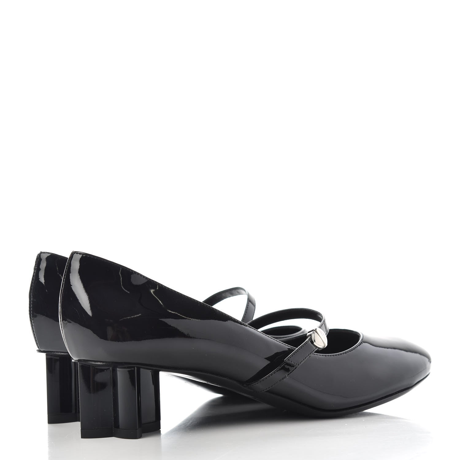 Louis Vuitton Patent Uniformes Silhouette 40mm Pumps 38.5 Black 4 of 10