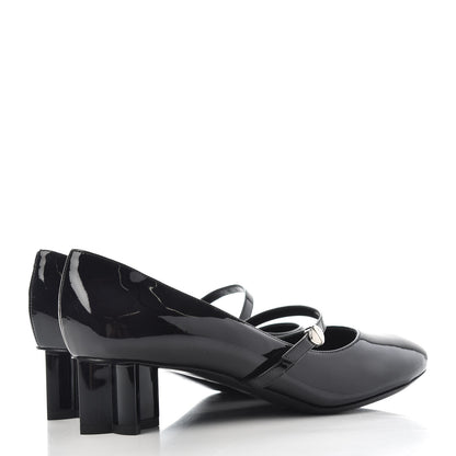 Louis Vuitton Patent Uniformes Silhouette 40mm Pumps 38.5 Black 4 of 10
