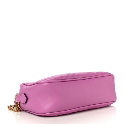 Gucci Calfskin Matelasse Small GG Marmont Chain Shoulder Bag Candy Mousse 4 of 11
