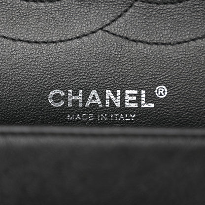 Chanel Crumpled Calfskin Quilted Jumbo Double Flap So Black 6 of 13