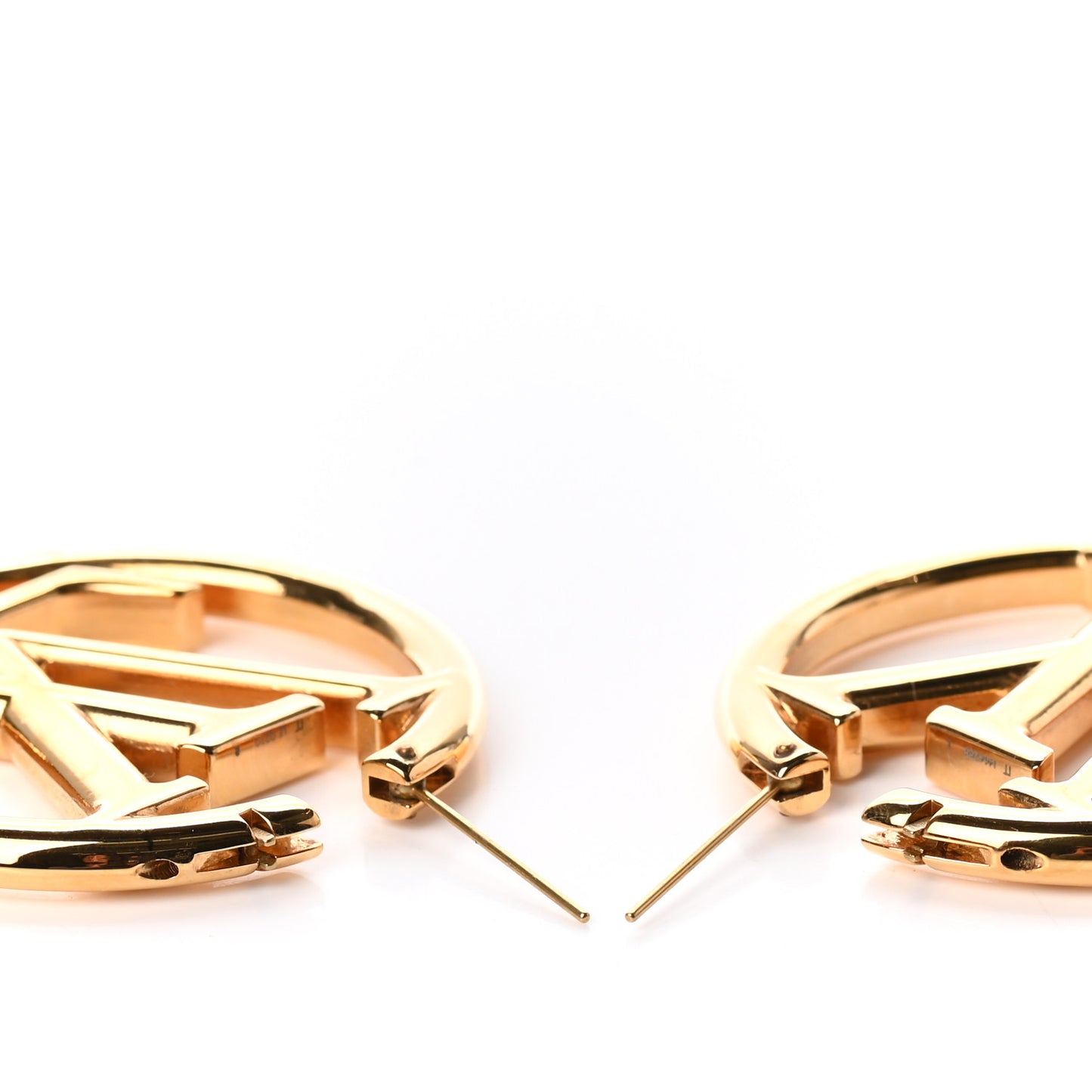 Metal Louise Hoop Earrings Gold