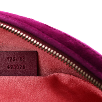 Gucci Velvet Matelasse GG Marmont Belt Bag 75 30 Fuchsia Violet Cyclamen 7 of 11