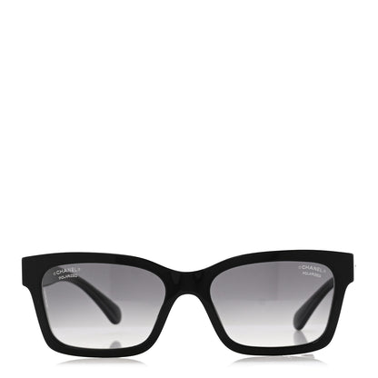 Chanel Acetate Polarized Square Sunglasses 5417 Black 2 of 8