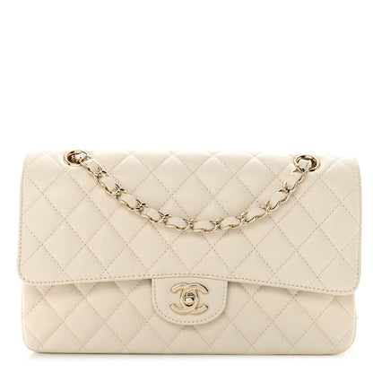 Chanel Caviar Quilted Medium Double Flap White 1 of 10