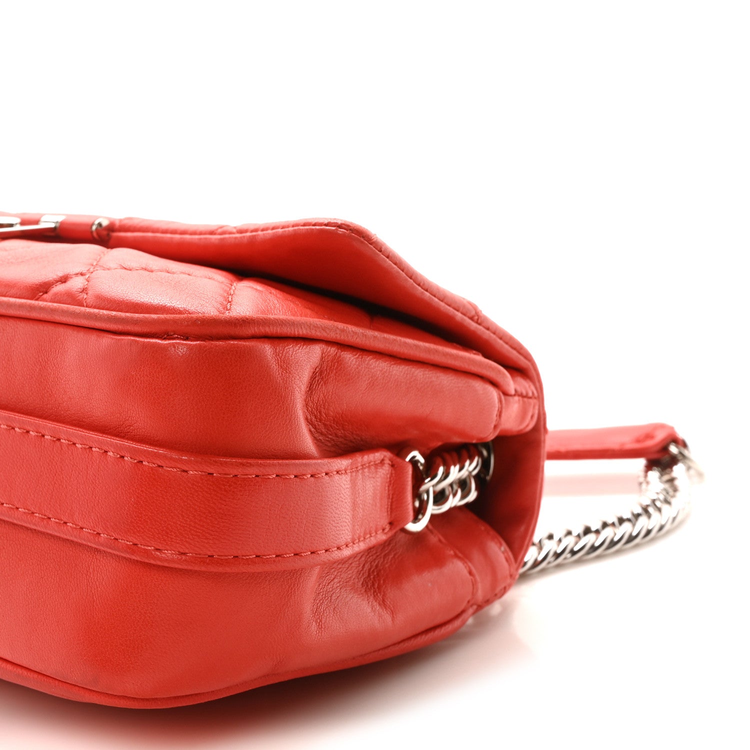 Chanel Lambskin Quilted Medium Icons Secret Label Flap Coral 10 of 10
