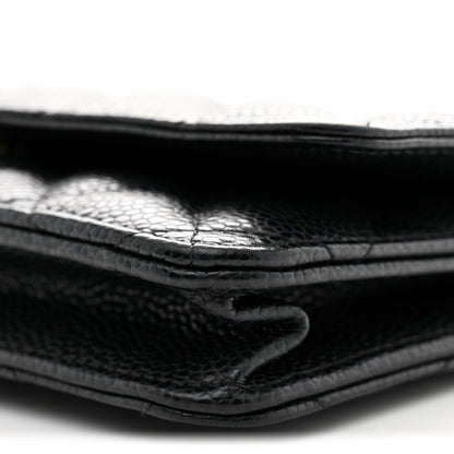 Chanel Caviar Quilted Wallet on Chain WOC Black 10 of 12