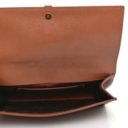 Saint Laurent Textured Calfskin Y Ligne Clutch Brown 5 of 7