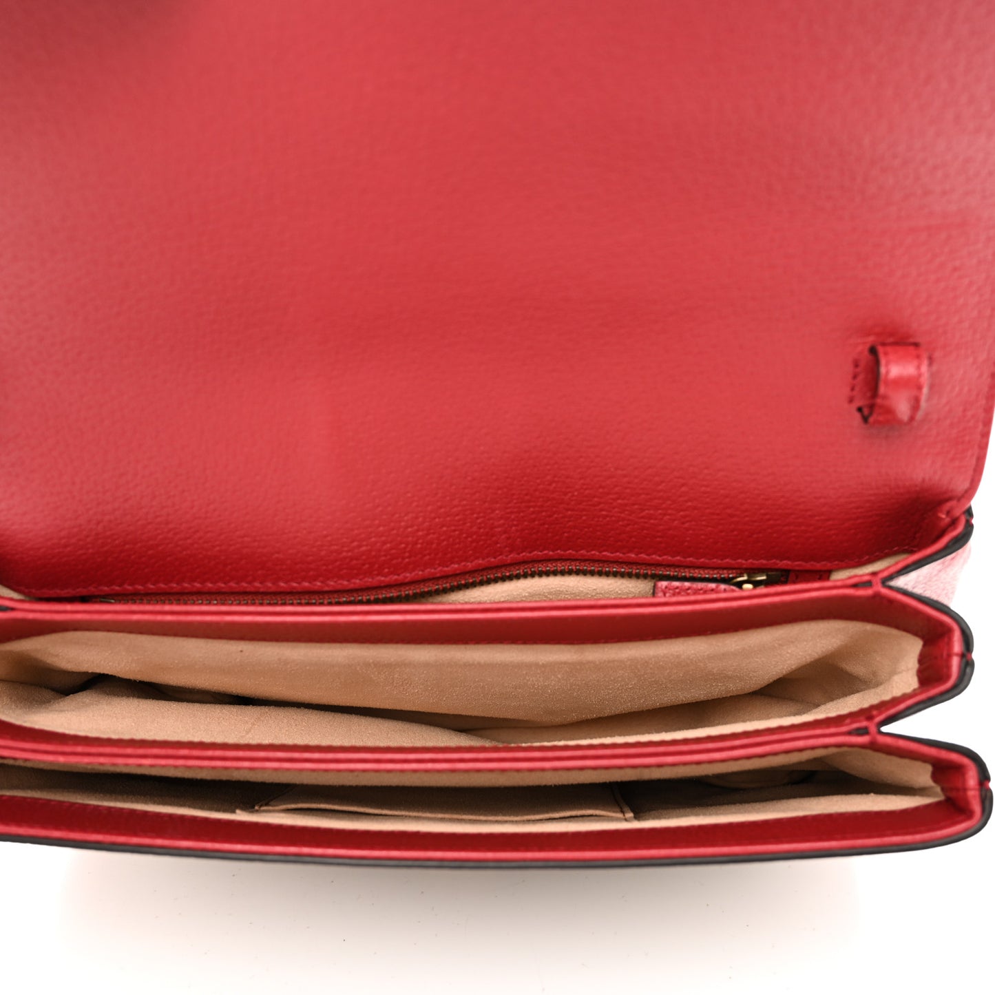 GG Supreme Monogram Medium Queen Margaret Shoulder Bag Red