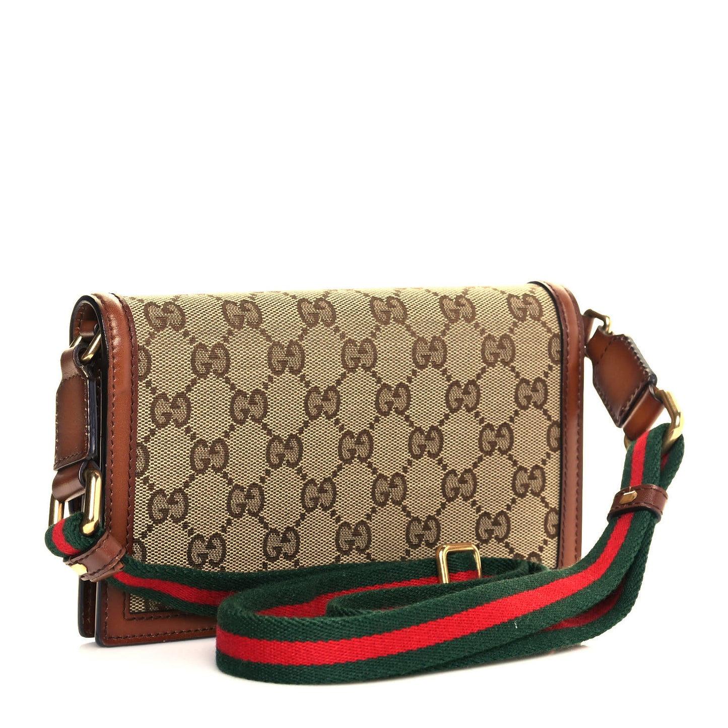 Monogram Lady Web Convertible Wallet Beige Cuir