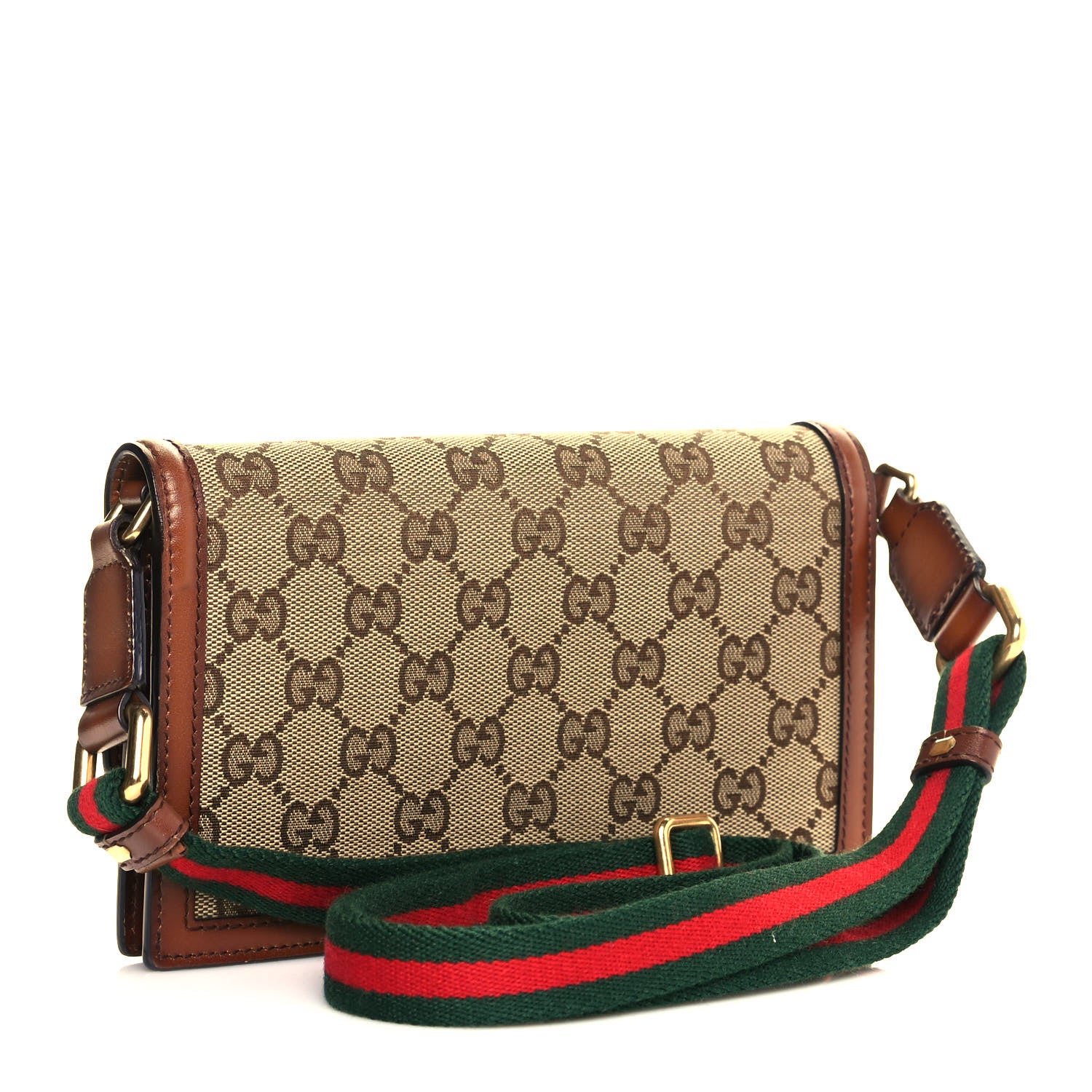 Gucci Monogram Lady Web Convertible Wallet Beige Cuir 2 of 12
