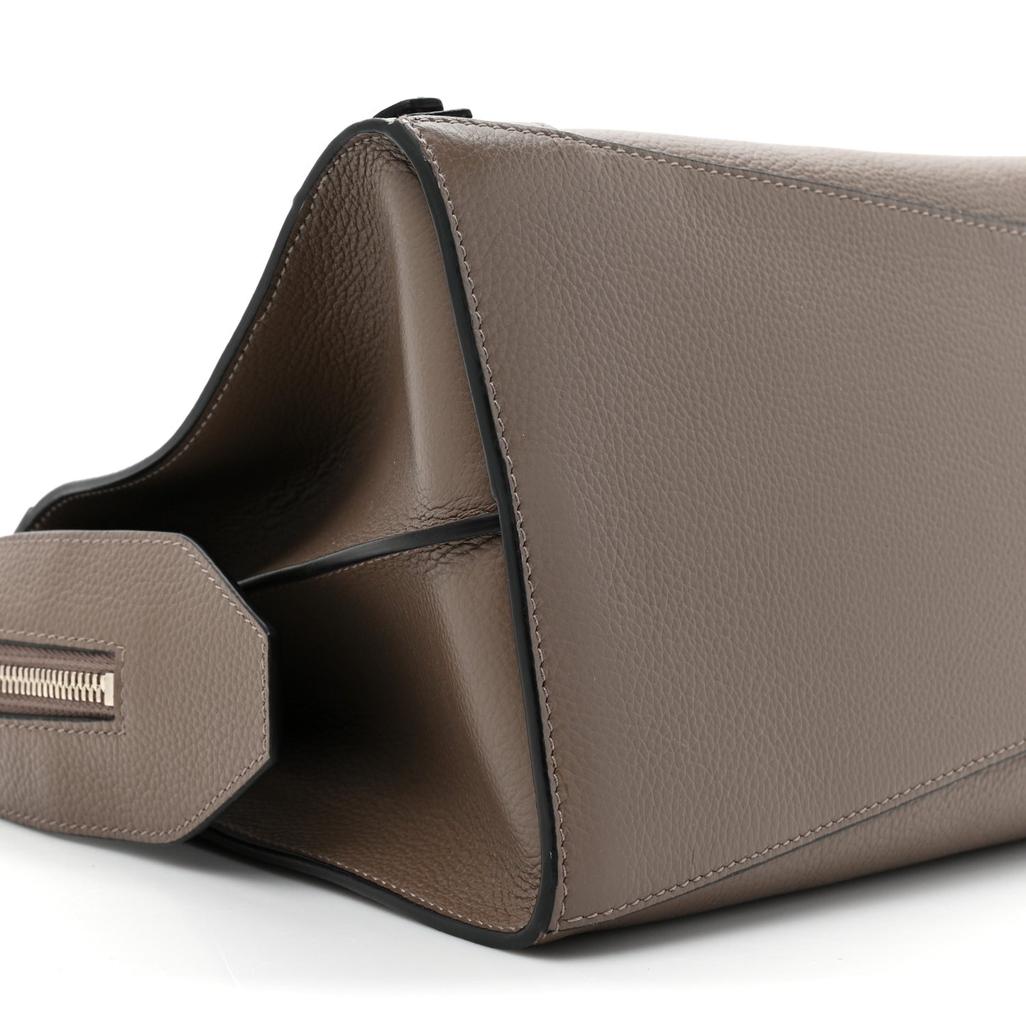 Grained Calfskin Silver Hardware Neo Classic City Mink Grey