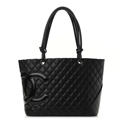 Chanel Calfskin Quilted Large Cambon Tote Black 1 of 10