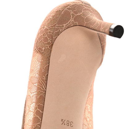Jimmy Choo Lace Romy 60 Pumps 38.5 Ballet Pink 12 of 13