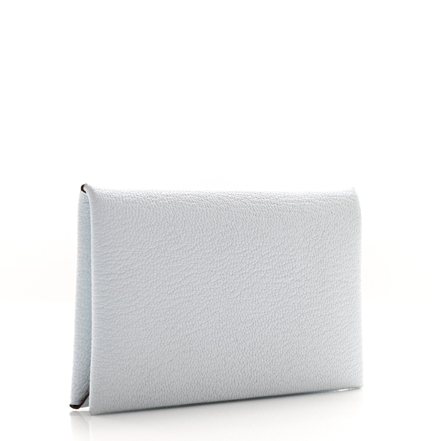 Hermes Chevre Mysore Verso Calvi Card Case Bleu Brume Cuivre 3 of 8
