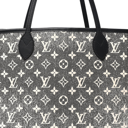 Louis Vuitton Denim Monogram Jacquard Neverfull MM Grey 8 of 11