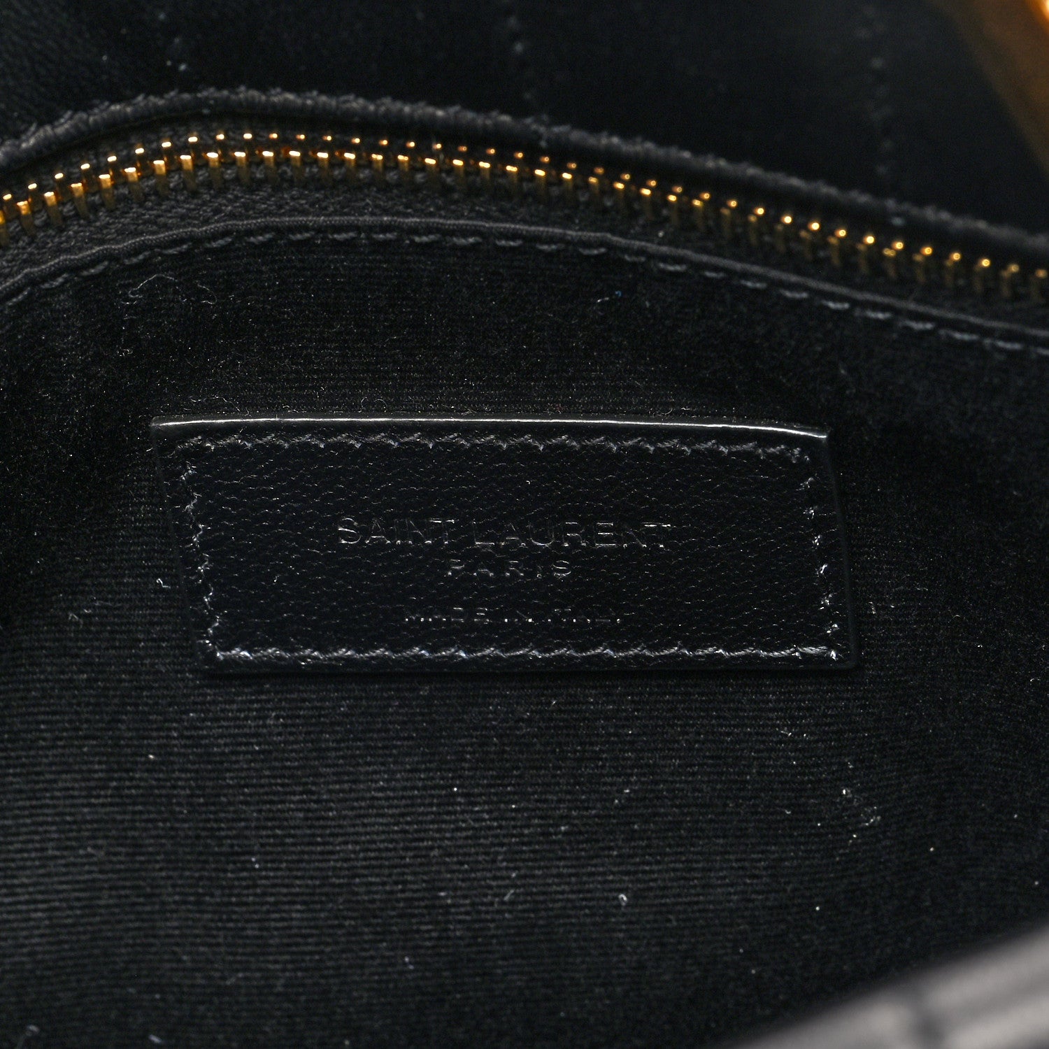 Saint Laurent Lambskin Carre Quilted Mini Shopping Bag Black 6 of 9