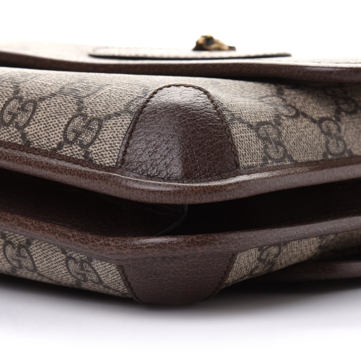 GG Supreme Monogram Web Small Neo Vintage Double Flap Messenger Bag Beige New Acero