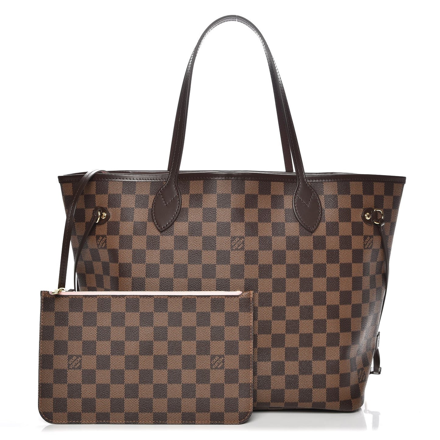 Damier Ebene Neo Neverfull MM Rose Ballerine