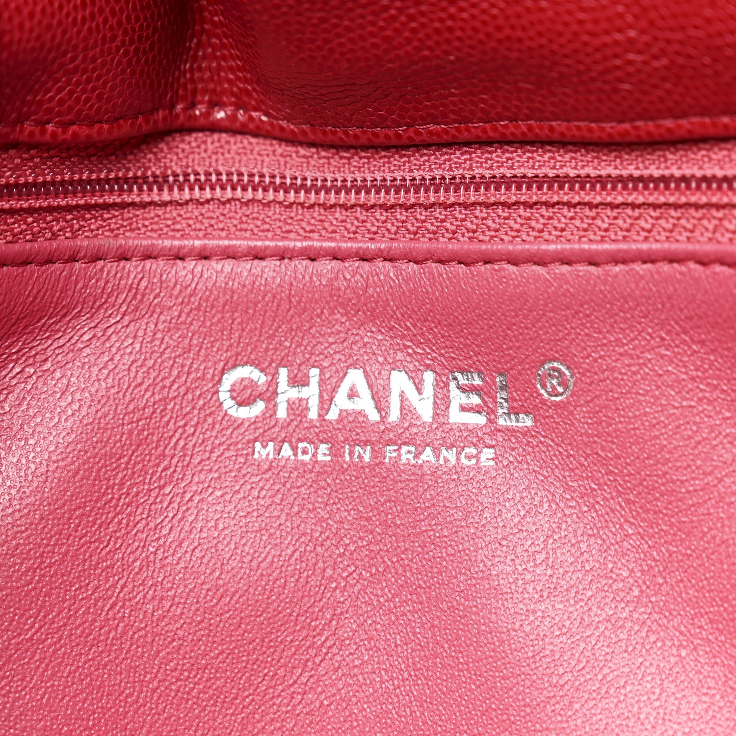 Chanel Caviar Quilted Flap Clutch Red 6 of 9