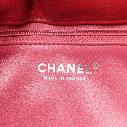 Chanel Caviar Quilted Flap Clutch Red 6 of 9