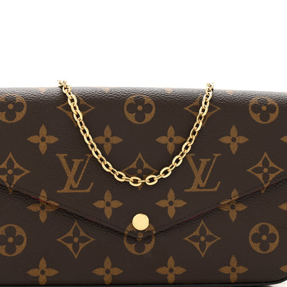 Louis Vuitton Monogram Pochette Felicie Chain Wallet Fuchsia 8 of 12