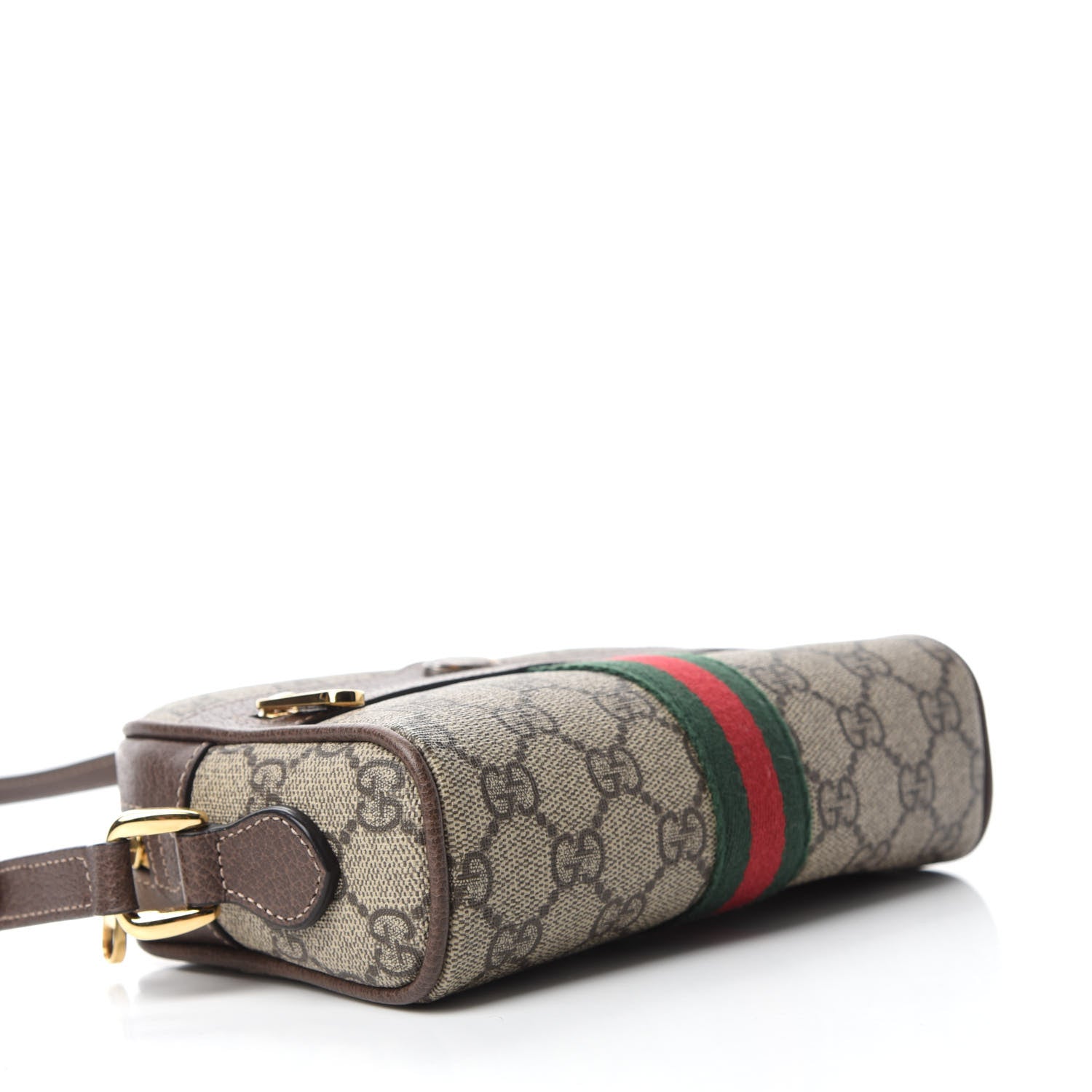Gucci GG Supreme Monogram Web Mini Ophidia Shoulder Bag Brown 4 of 13