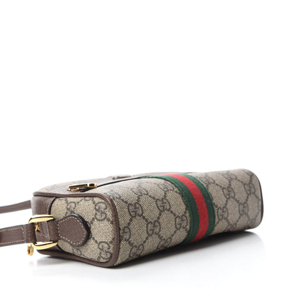 Gucci GG Supreme Monogram Web Mini Ophidia Shoulder Bag Brown 4 of 13