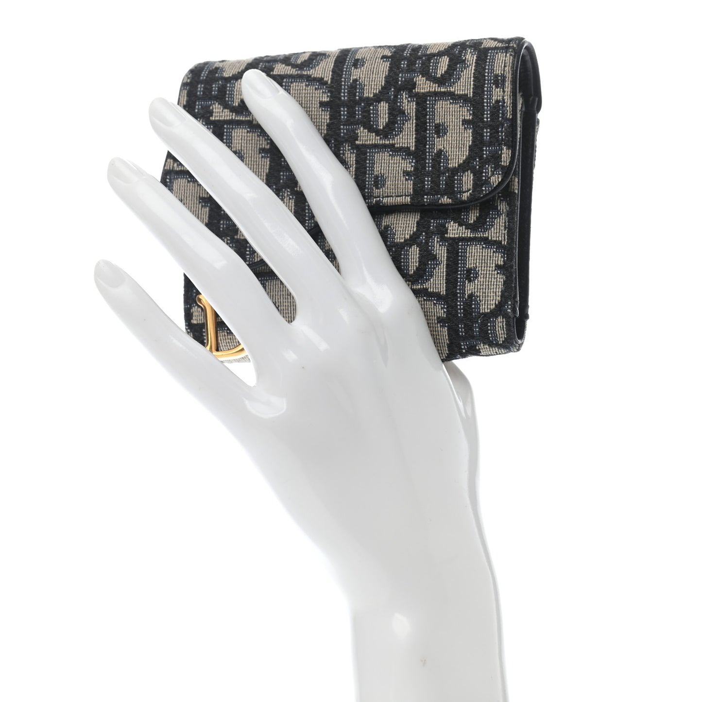 Oblique Saddle Lotus Wallet Blue