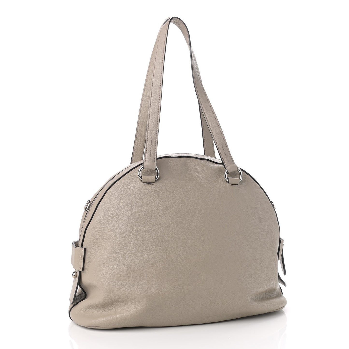 Vitello Daino Shoulder Bag Pomice