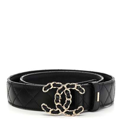Chanel Lambskin CC Chain Belt 80 32 Black 1 of 7