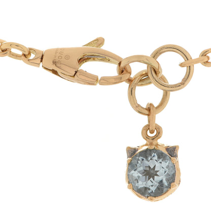 Gucci 18K Yellow Gold Diamond Pink Tourmaline Aquamarine Le Marche des Merveilles Feline Bracelet 4 of 7