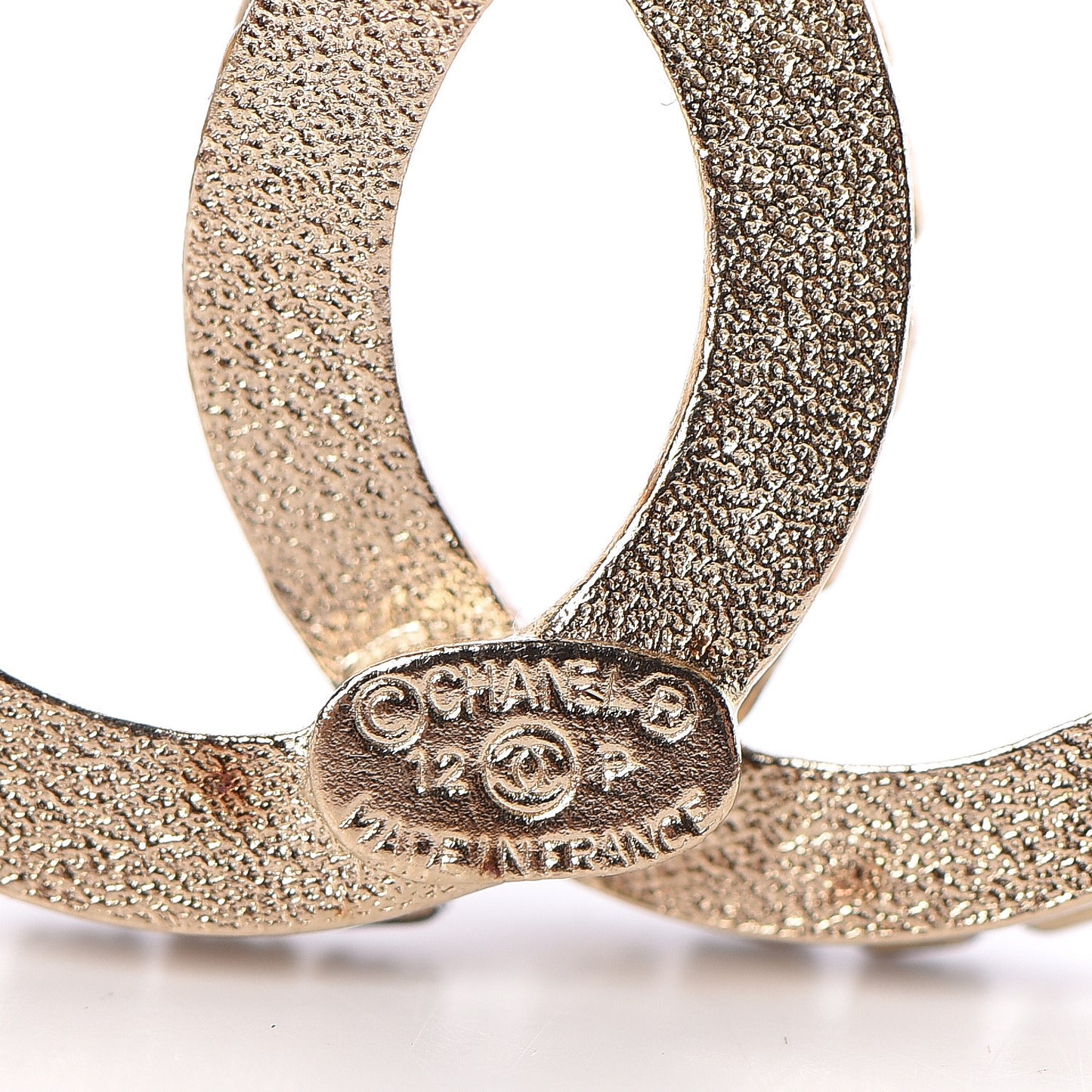 Crystal CC Brooch Gold