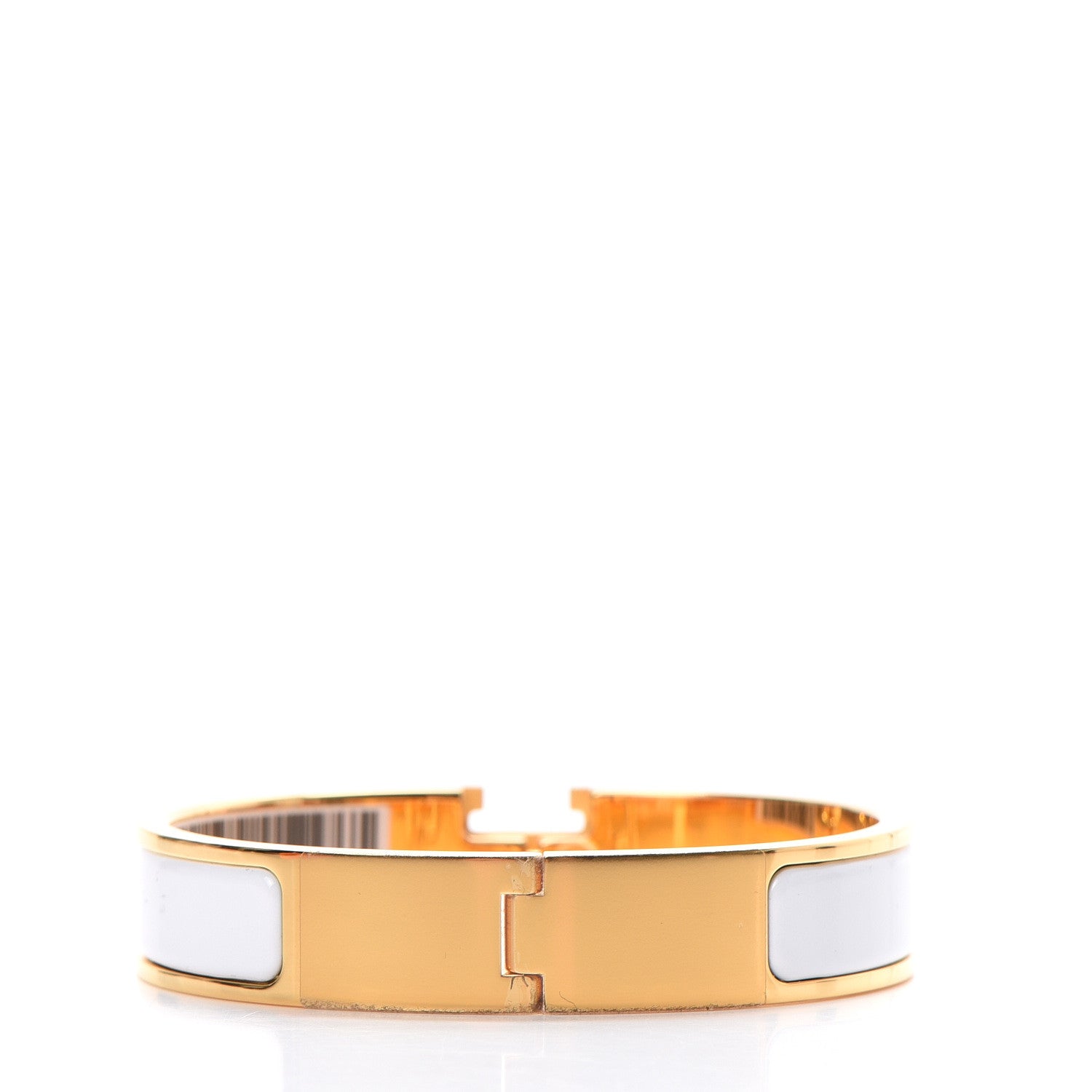 Hermes Enamel Narrow Clic Clac H Bracelet PM White 2 of 5
