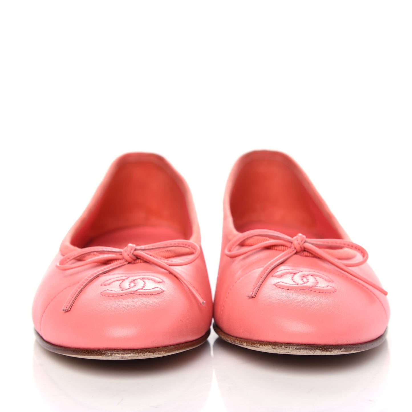 Lambskin Cap Toe CC Ballerina Flats 40 Pink