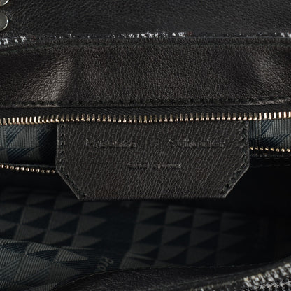 Proenza Schouler Jacquard Plaid Tiny PS1 Satchel Black White 9 of 11
