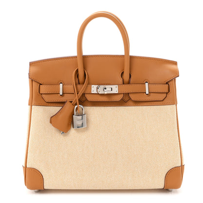 Hermes Toile H Swift Birkin 25 Sesame 1 of 11