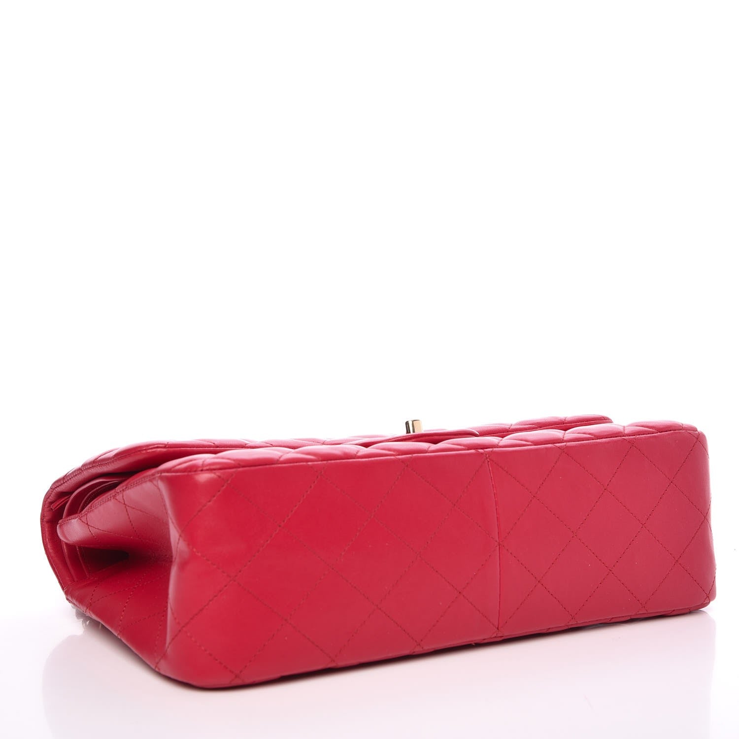 Chanel Lambskin Quilted Jumbo Double Flap Dark Pink 5 of 11
