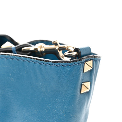 Valentino Garavani Calfskin Medium Rockstud Tote Blue 25 of 25