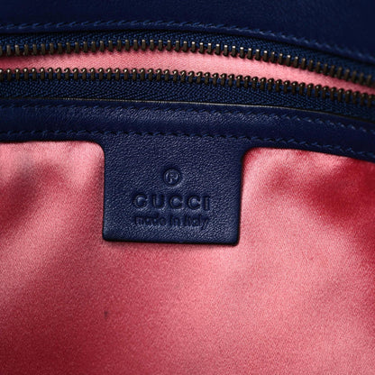 Gucci Velvet Matelasse Medium GG Marmont Shoulder Bag Cobalt Blue 6 of 18