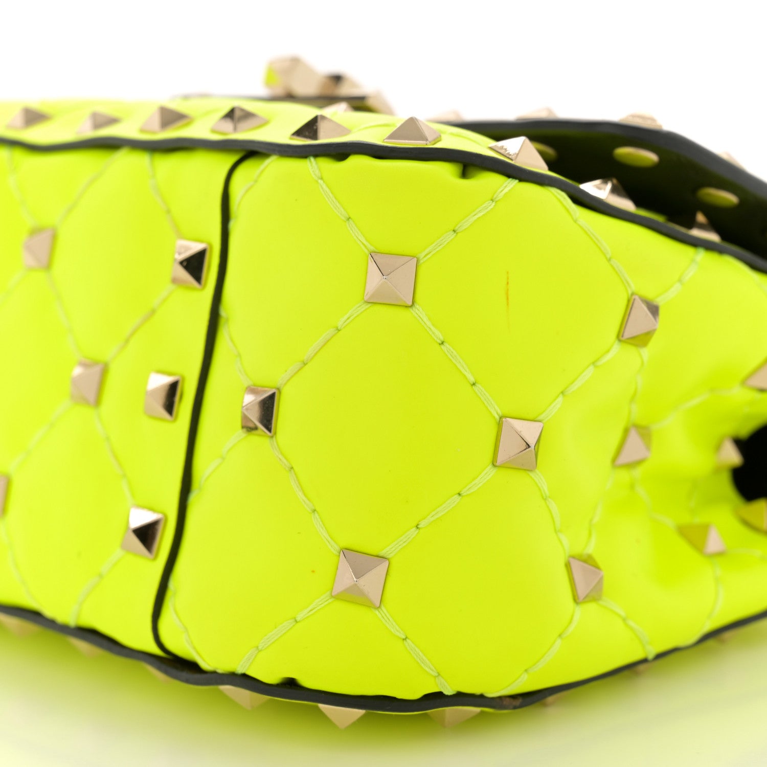 Valentino Garavani Calfskin Micro Rockstud Spike Shoulder Bag Lime 9 of 15